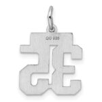 Sterling Silver/Rhodium-plated Polished Number 35 Charm - Image 4
