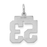 Sterling Silver/Rhodium-plated Polished Number 53 Charm - Image 4