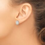 Sterling Silver Rhodium-plated Created Opal Pendant and Earring Set - Image 3