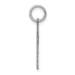 Sterling Silver Rhodium-plated Laser Designed Cross Charm - Image 2