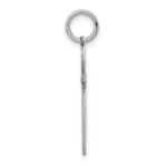 Sterling Silver Rhodium-plated Laser Designed Cross Pendant - Image 2