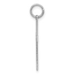 Sterling Silver Rhodium-plated Laser Designed Cross Pendant - Image 2