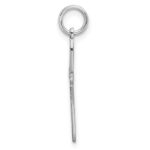 Sterling Silver Rhodium-plated Laser Designed Cross Pendant - Image 2