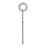 Sterling Silver Rhodium-plated Laser Designed Cross Pendant - Image 2