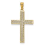 14k Diamond-cut Filigree Cross Pendant - Image 3