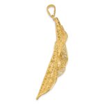 14k Polished Filigree Calla Lily Flower Pendant - Image 2