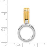 14k Two-tone Circle Slide Fits up to 3mm Regular/6mm Fancy or Reversible Omega - Image 4