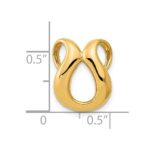 14k Polished Slide Fits up to 2mm Regular/4mm Fancy or Reversible Omega - Image 3