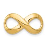 14k Polished Infinity Slide Fits up to 2mm Regular/3mm Fancy or Reversible Omega