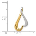 14k Two-tone Slide Fits up to 2mm Regular/4mm Fancy or Reversible Omega - Image 4