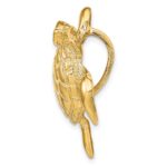 14K Large Polished Sea Turtle Omega Slide - Image 2