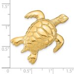14K Large Polished Sea Turtle Omega Slide - Image 3