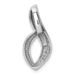 14K White Gold Polished Slide Fits up to 6mm Regular/8mm Fancy or Reversible Omega - Image 4