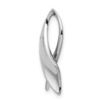 14k White Gold Polished Slide Fits up to 2mm Regular/6mm Fancy or Reversible Omega - Image 2
