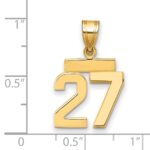 10k Small Polished Number 27 Charm - Image 2