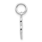 14KW White Gold Casted Script Letter L Initial Charm - Image 2