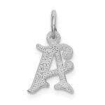 14KW Diamond-cut Letter A Initial Charm - Image 4