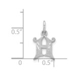 14KW Diamond-cut Letter H Initial Charm - Image 3
