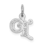 14KW Diamond-cut Letter P Initial Charm - Image 4