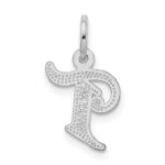 14KW Diamond-cut Letter T Initial Charm - Image 4