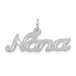 14k White Gold Satin NANA Charm