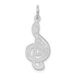 14K White Gold Treble Clef Charm - Image 3