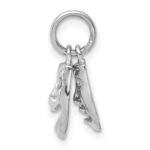 14k White Gold Comedy/Tragedy 2-Piece Charm - Image 2
