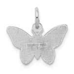 14k White Gold Butterfly Charm - Image 3