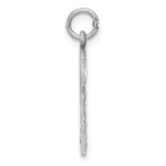 14kw Large Brushed Diamond-cut  Number 2 Charm - Image 2