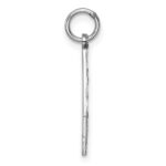 14kw Large Brushed Diamond-cut Number 4 Charm - Image 2