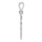 14kw Large Brushed Diamond-cut Number 32 Charm - Image 2