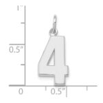14kw  Medium Polished Number 4 Charm - Image 4