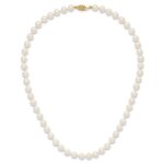 10k 6-7mm White Near-Round Freshwater Cultured Pearl Necklace - Image 4