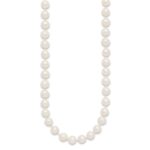 10k 7-8mm White Near-Round Freshwater Cultured Pearl Necklace - Image 2