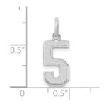 14kw Medium Satin Number 5 Charm - Image 3