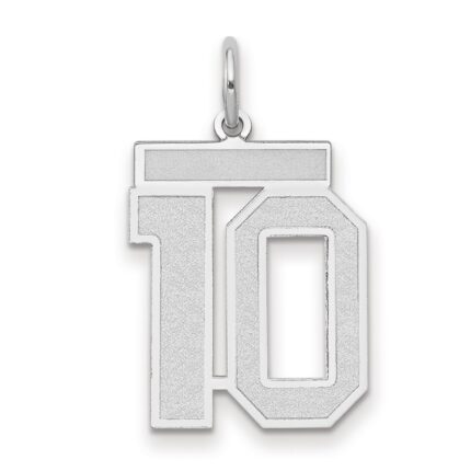 14kw Medium Satin Number 10 Charm