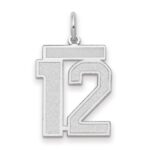14kw Medium Satin Number 12 Charm