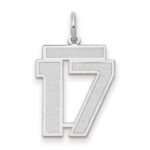 14kw Medium Satin Number 17 Charm