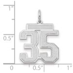 14kw Medium Satin Number 35 Charm - Image 2