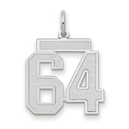 14kw Medium Satin Number 64 Charm