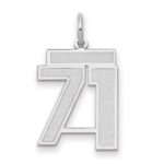 14kw Medium Satin Number 71 Charm