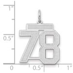 14kw Medium Satin Number 78 Charm - Image 2