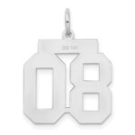 14kw Medium Satin Number 80 Charm - Image 3