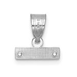 14kw Small Brushed Diamond-cut Number Top Charm - Image 4