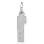14kw Small Brushed Diamond-cut Number 1 Charm - Image 4