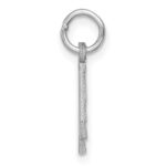 14kw Small Brushed Diamond-cut Number 4 Charm - Image 2