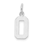14kw Small Polished Number 0 Charm - Image 3