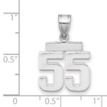 14kw Small Polished Number 55 Charm - Image 2
