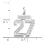 14kw Small Satin Number 27 Charm - Image 3