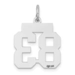 14kw Small Satin Number 83 Charm - Image 3